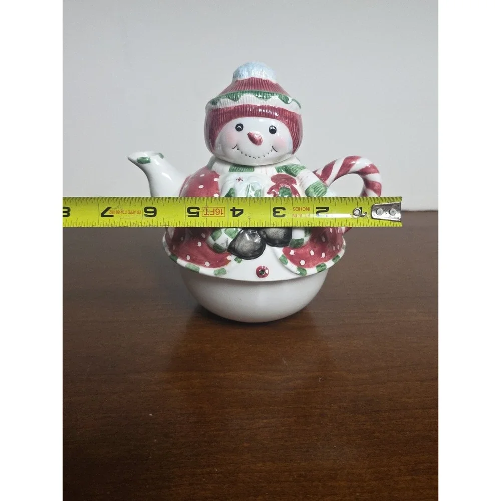 Vintage Burton‎ FIB Christmas Snowman Teapot